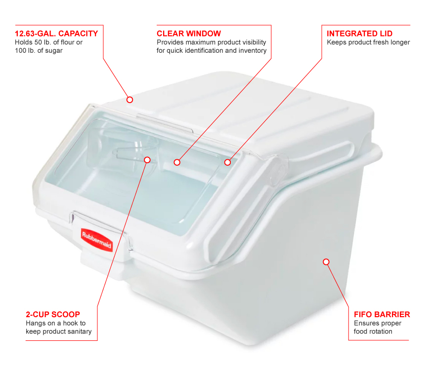Rubbermaid fg9g5800wht Features