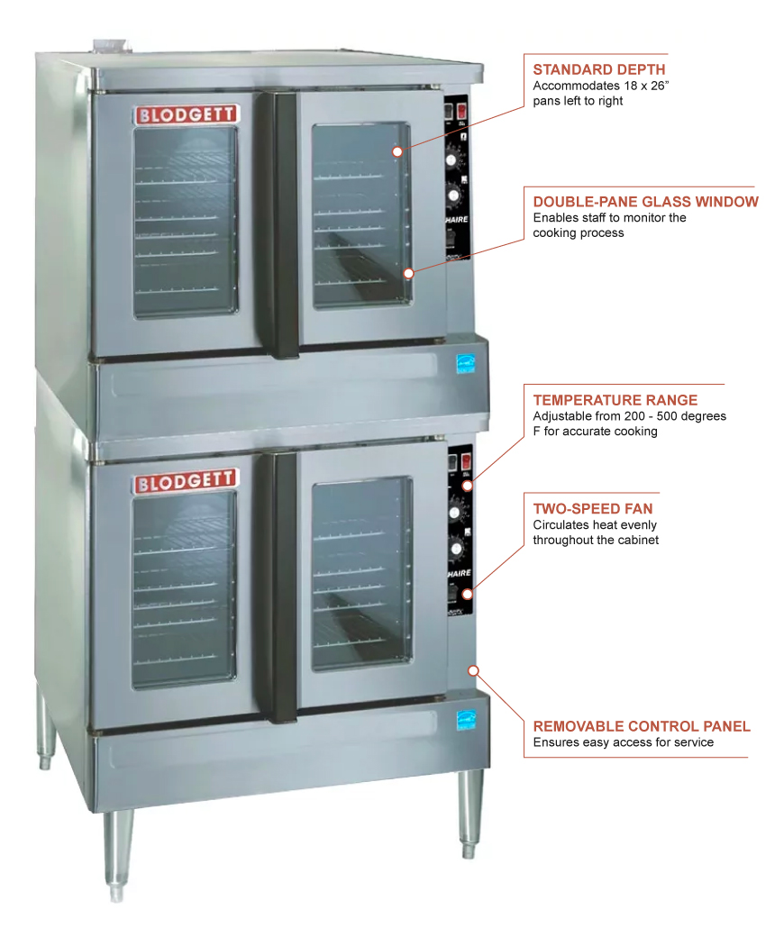 Gas Convection Oven Blodgett SHO-G Single Stack Natural Gas Model 