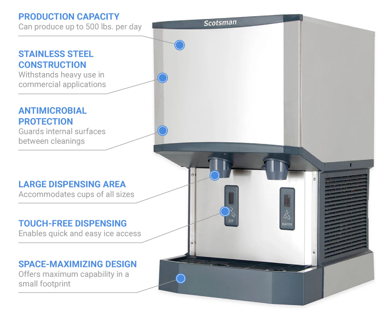 Scotsman HID525W1 500 lb Countertop Nugget Ice & Water Dispenser 25
