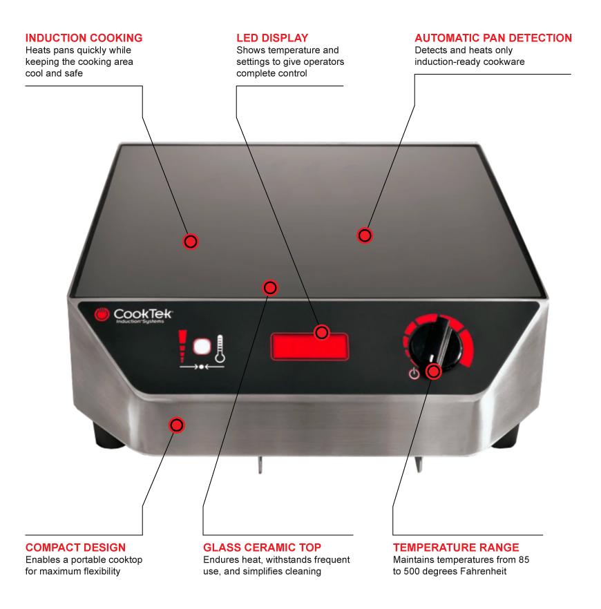 Cooktek Mc1500 Countertop Commercial Induction Cooktop W 1