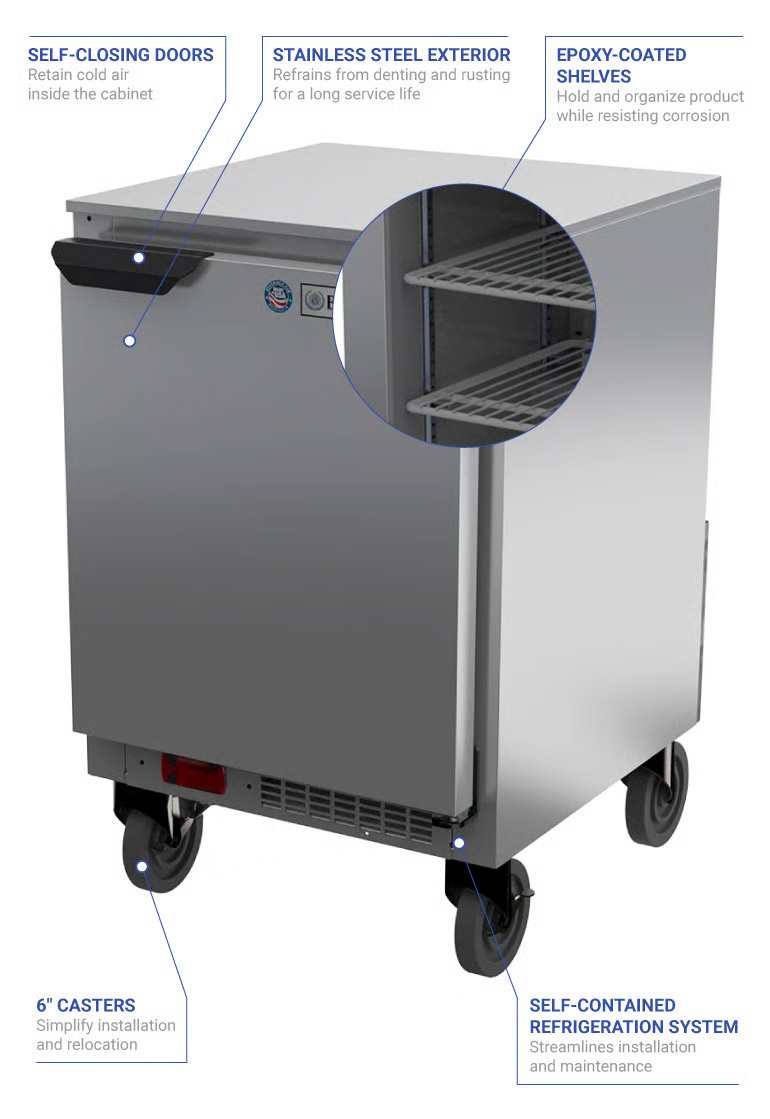 Beverage Air UCR20HC 20" W Undercounter Refrigerator w/ (1) Sections