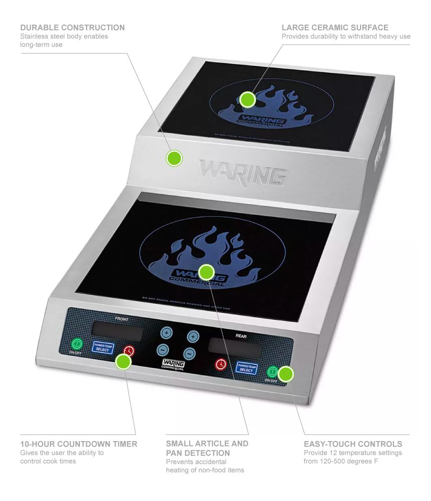 Waring Wih800 Countertop Commercial Induction Cooktop W 2