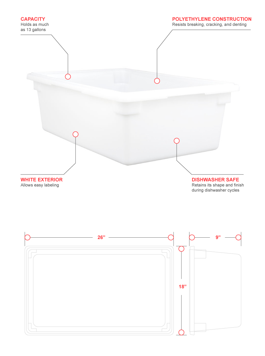 Cambro 18269p148 Features