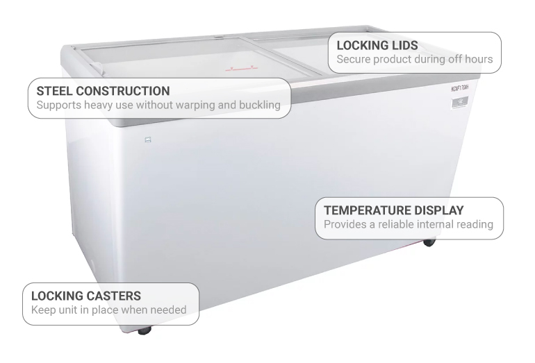 Kelvinator Commercial KCNF170WH 70 7/8" Mobile Ice Cream Freezer w