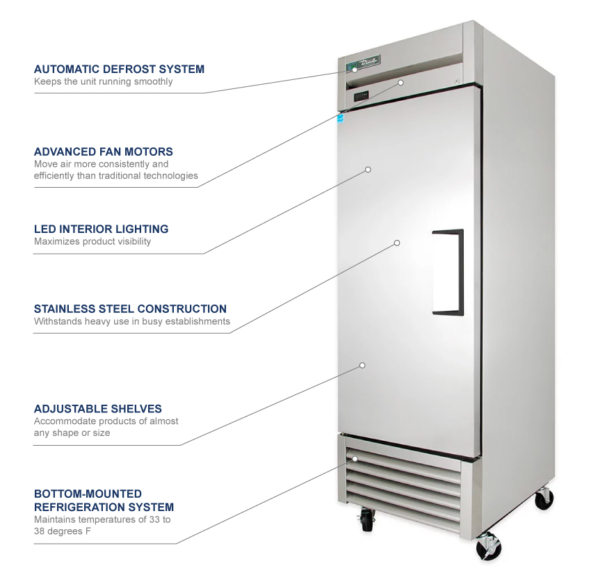 True Manufacturing t23lh Features