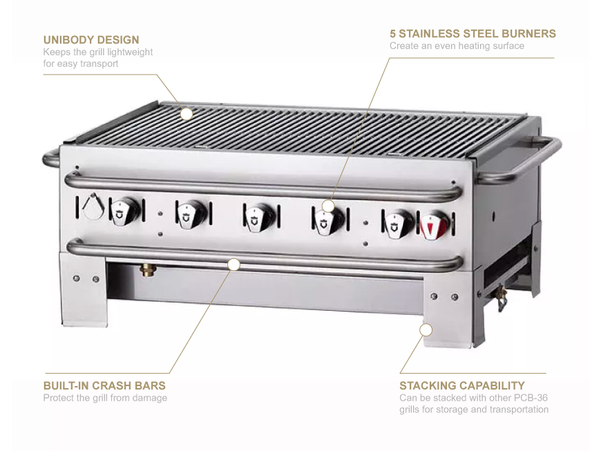 Crown Verity Pcb 36 36 Countertop Gas Commercial Outdoor Grill
