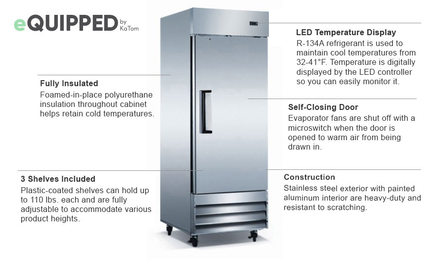 eQuipped Reach-in Refrigerator Features