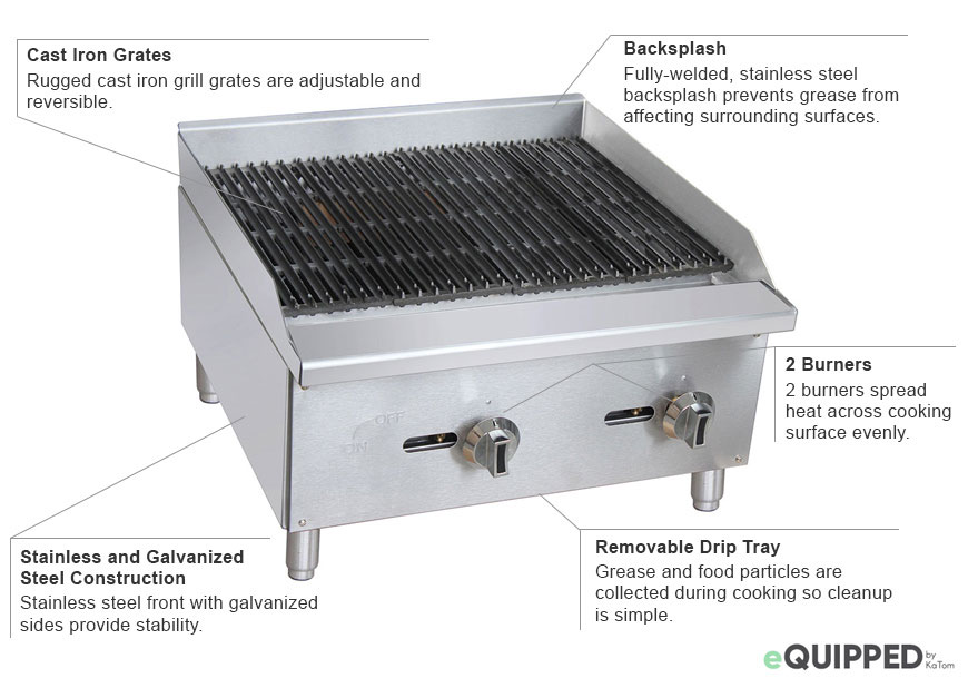 eQuipped 24-inch Charbroiler Features